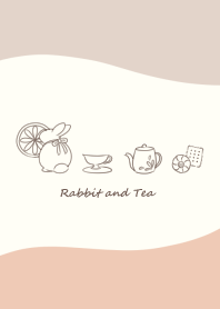 Rabbit and Tea* -orange- wave