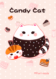 Candy cat's sweet tea time