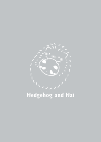 Hedgehog and Hat -panda- gray