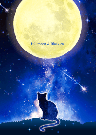 Bring good luck Full moon & Cat 14