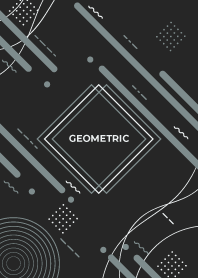 Geometric Diagonal Flat Black Gray