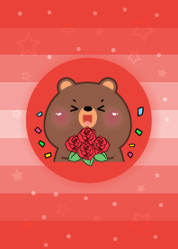 Simple  Bear Love Red Theme