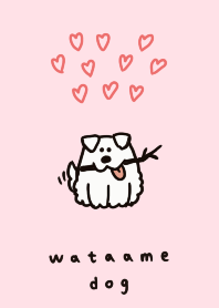 わたあめ犬ーピンク