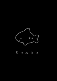 可愛的鯊魚。black gray