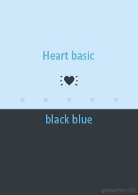 Heart basic black blue