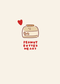 simple peanut butter heart beige.
