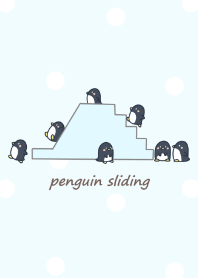 Penguin Sliding -blue- dot 2