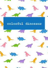 colorful dinosaur /sky blue