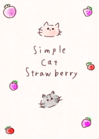 簡單貓草莓