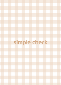 Simple Check : Gingham Check (beige)
