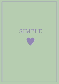SIMPLE HEART =green purple=
