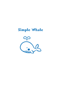 Simple Whale* -white blue-
