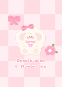 Rabbit with a flower bow