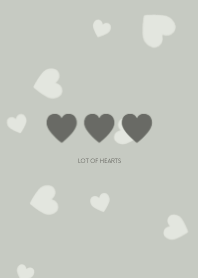 lot of hearts  #olive green