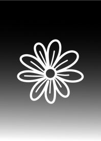 Black daisy stripe pattern