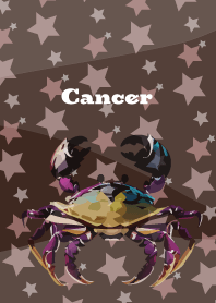 Cancer constellation on brown