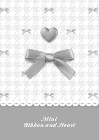 Mini Ribbon & Heart HT2 -  Gray 02