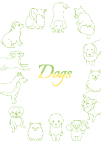 Animal 004-2 (dog/White Green)