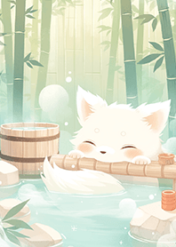 ⭐️泡溫泉的療癒小白狐❤️