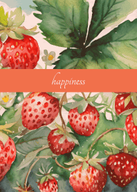 Sweet wild strawberry on brown