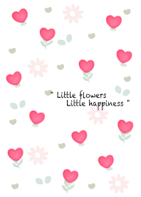 Little pink heart flowers 15
