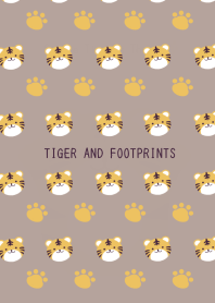 TIGER AND FOOTPRINTS/Brown
