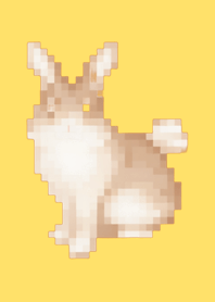 Rabbit Pixel Art Theme  Yellow 04