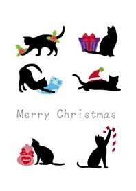 黒い猫 - メリークリスマス