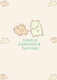 simple crocodile Taiyaki beige.