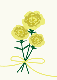 大切な人に贈る黄色カーネーションの花束