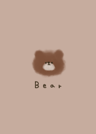 Watercolor. bear. Beige.