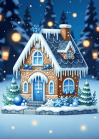 Snowy Gingerbread House