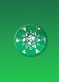 Lucky crystal button Green Blue