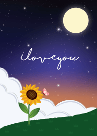 Sunflower and The moon