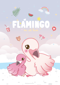 Flamingo Seaside Pastel
