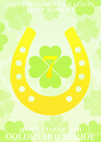 Happy clover and golden horseshoe Lucky7