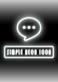 ไอคอนนีออนแบบง่าย -แสงสีขาว WV