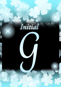 G-Initial-Flower-light blue&black