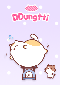 Fat cat "DDungtti" Theme_Purple 04