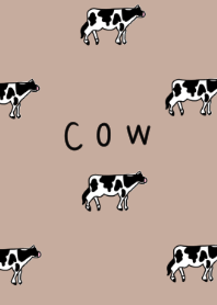 Cow pattern x beige and brown