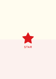 Simple Lucky Star / Red&Beige Pink