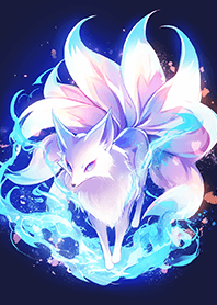 Ice nine-tailed fox king_Black