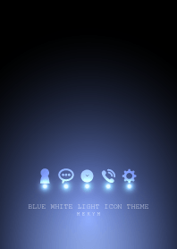 BLUE WHITE LIGHT ICON THEME