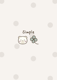 Smoky color Bear -beige- dot