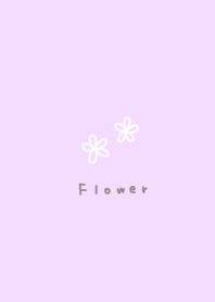 Pastel purple and white flowers.