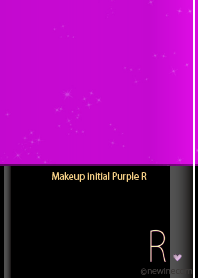 Makeup initial purple R