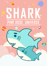 misty cat-Cute shark Galaxy pink rose