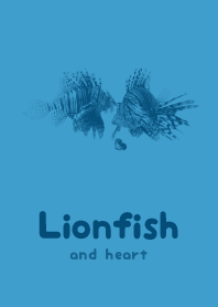 Lionfish & heart Yacht blue