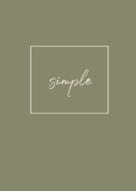 simple cursive -khaki-