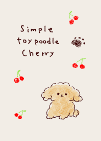 simple toy poodle Cherry beige.
